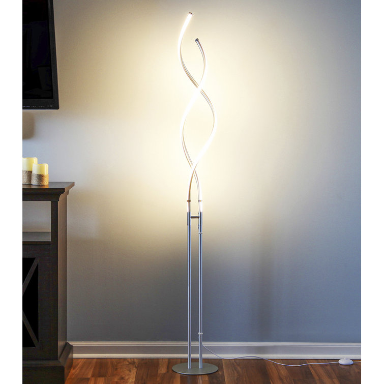 Brightech twist modern led spiral floor lamp for living online room bright